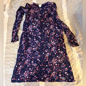 Crewcuts Navy Blue Floral Kids Dress